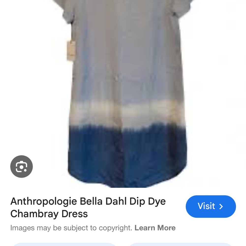 Anthropologie Bella Dahl Blue Chambray Dress